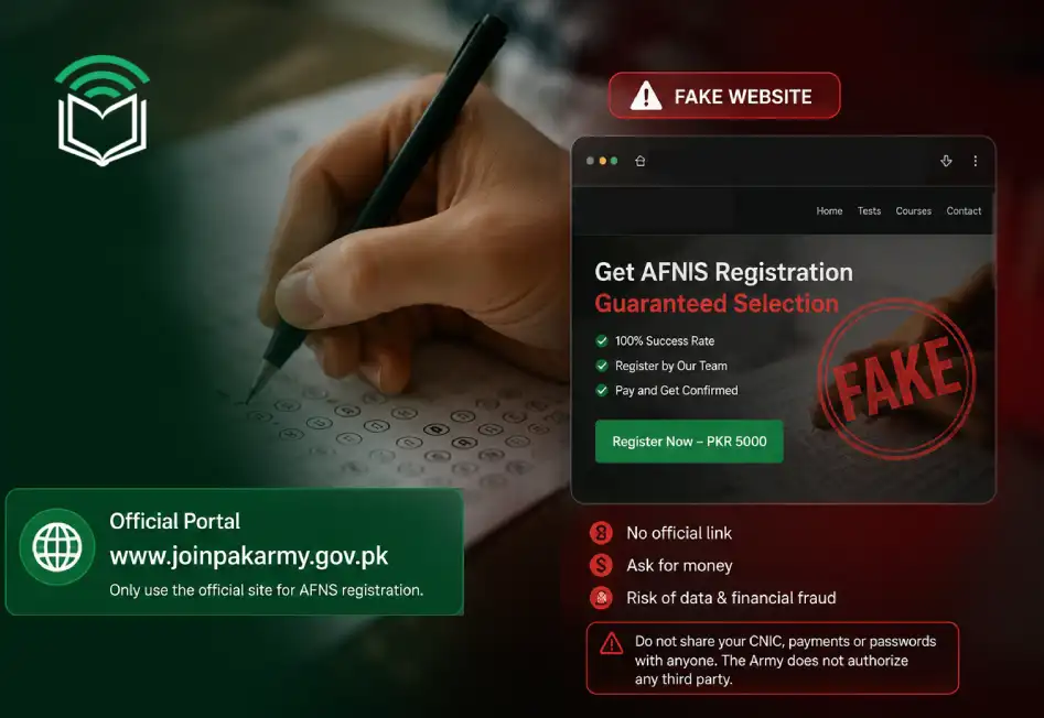 be aware from fake websites
